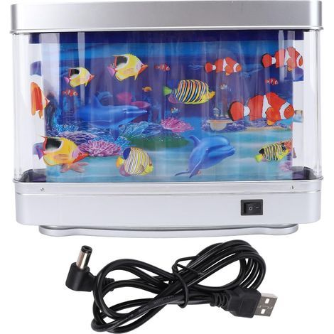 künstliche Aquariumlampe, tropische Fische, HD-Bildschirm, Kinderzimmer-/Bürodekoration (1/5)