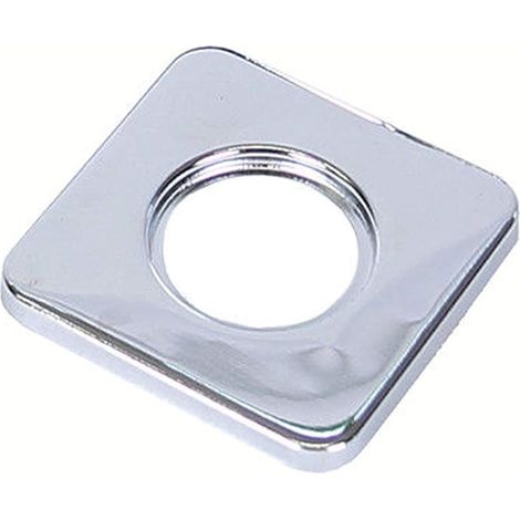 1 Rosette De Fixation Carrée 7,4cm Acier Inoxydable Pour Robinetterie Murale Bras D'alimentation (1/5)