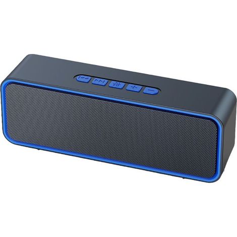 Enceinte Bluetooth portable MDUG, enceinte sans fil Bluetooth 5.0 avec basses stéréo Hi-Fi 3D, batterie intégrée de 1200 mAh (bleue) (1/5)