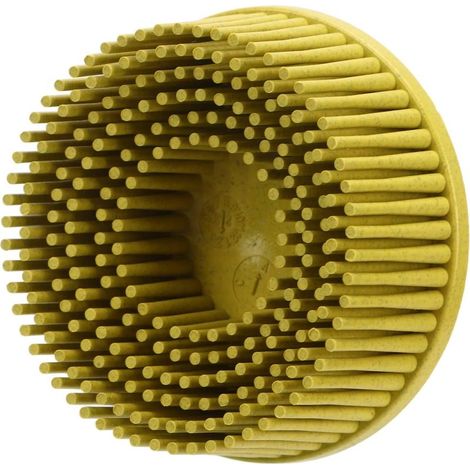 Brush disc, quick-change discs, 2-inch brush disc, grinding brush mounting disc for removing burrs and rust coatings (yellow) (1/5)