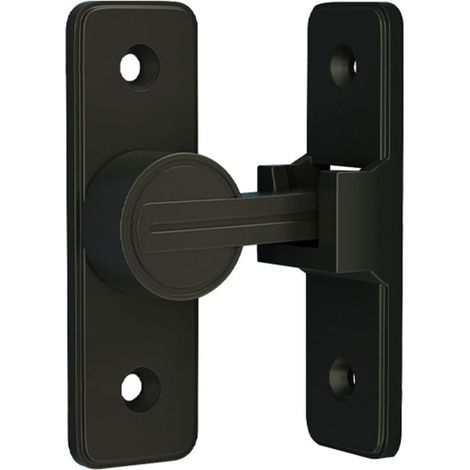 Schwarzer Schiebetürriegel für Innentüren, um 90° drehbarer Türriegel, Diebstahlsicherung für Türen und Fenster