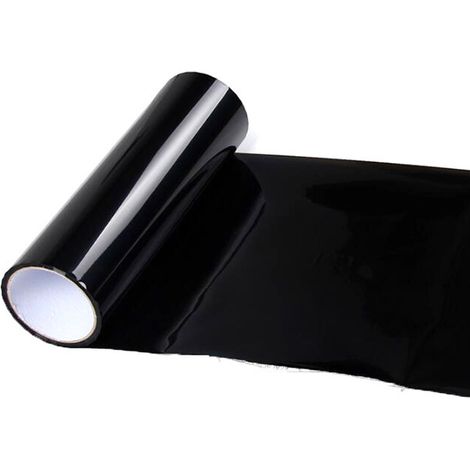 Pellicola adesiva per auto leggera e resistente, 30 x 200 cm, pellicola adesiva per rivestimento auto, nera, leggera, resistente, impermeabile, senza bolle per auto e moto - FF-