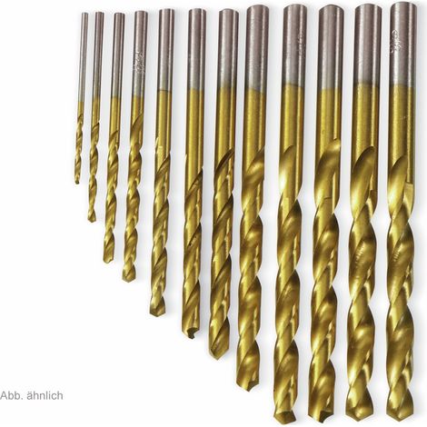 DAYTOOLS HSS-Spiralbohrer, titaniumbeschichtet, Ø 0,80 mm, 10 Stück