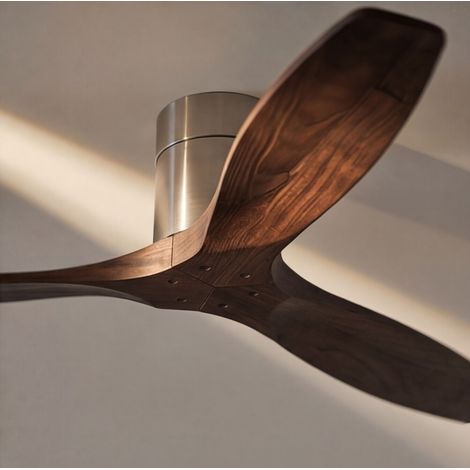 Forlight - Ventilador de Techo Stem Evo, Ø1320mm, Motor DC Silencioso, 30W, 6 Velocidades, Mando a Distancia Incluido, 20-32m², Función Verano/Invierno, Palas Negro (1/5)