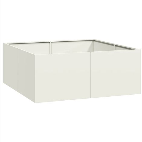 Maison Exclusive - Fioriera Bianca 100x100x40 cm in Acciaio