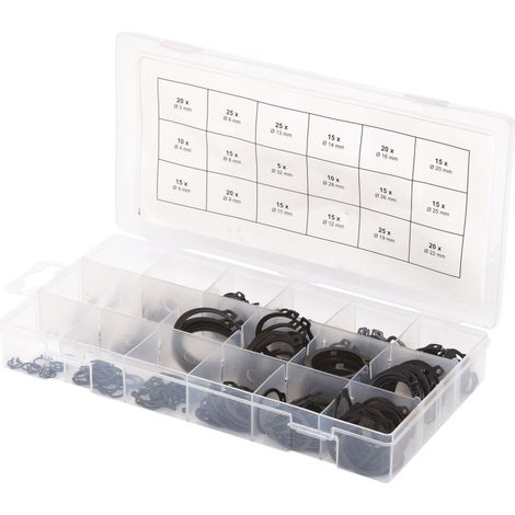 KS TOOLS Sicherungsring-Set - Außen - 300 Stück - 970.0100