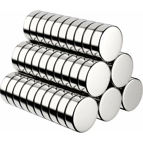 BUNTHAUS 60-teiliges Set ultrastarker Neodym-Magnete für Kühlschränke, kleine runde Magnete für Kühlschränke, Magnettafeln, Türen, Kreidetafeln und Landkarten – inklusive kostenloser Aufbewahrungsbox (1/5)