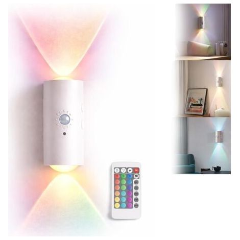 (Whitex1) Veilleuse LED Magnétique Rechargeable avec Détecteur de Mouvement, Applique Murale RGB à Capteur, Lumière d’Escalier Intelligente pour Chambre, Couloir et Nuit [Classe énergétique A (1/5)