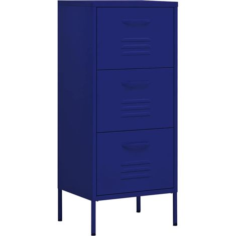 vidaXL Armario de almacenamiento acero azul marino 42,5x35x101,5 cm (1/2)