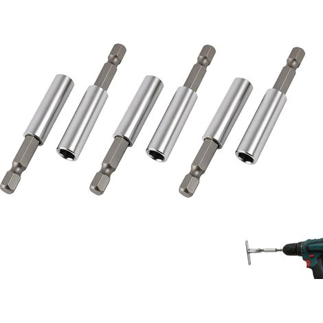 Magnetic Bit Holder 1/4 60 mm Hex 6 Pcs Universal Screwdriver Drill (1/5)