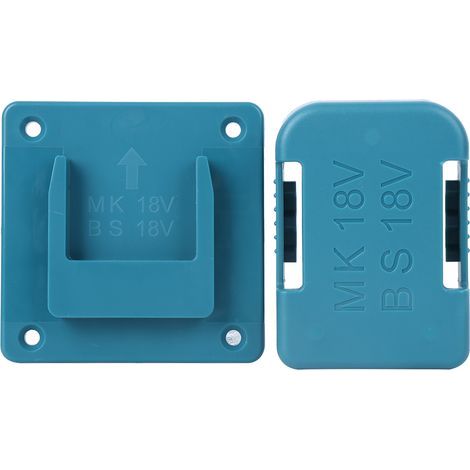 Dispositif de fixation pour batterie 18V Bosch, outillage électrique, support de rangement (Cyan-Bleu) (1/5)