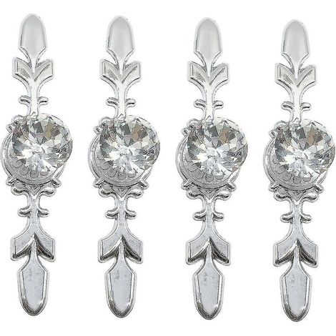 Ensemble de 4 boutons de porte en cristal, boutons d'armoire, poignée de tiroir en cristal diamant, bouton de porte de placard, quincaillerie de meubles (170 mm) (1/5)