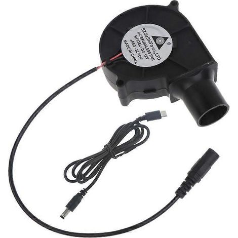 Portable à ventilation Type C PD 12V pour barbecue, ventilateur air BBQ extérieur, souffleur barbecue portable, ventilateur de grillade. (1/4)