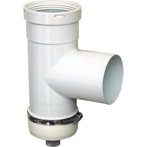 Raccordo a "t" 90° mmf - alluminio l 210 mm tee 90 gradi d.80 mfm c/tappo scarico