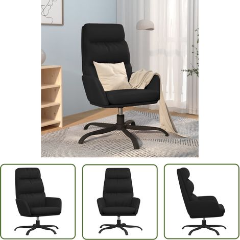 Chaise de relaxation Fauteuil relax - Noir Similicuir BonneVie-77897 (1/5)