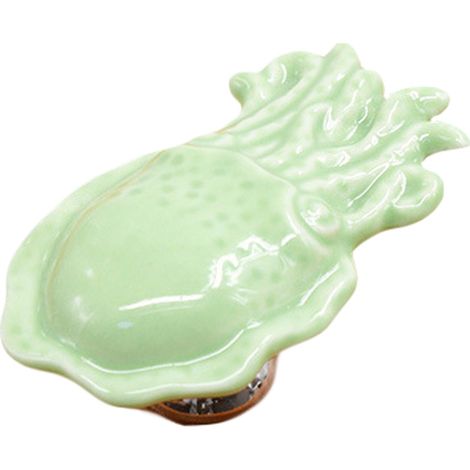 Octopus Shape Ceramic Door Knob Drawer Cupboard Wardrobe Furniture Pull Handle (Green) (1/2)