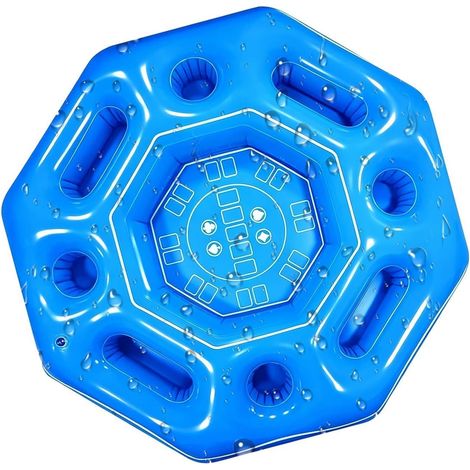 Table flottante pour jeux de piscine, radeau octogonal gonflable  Table de jeu de cartes pour piscine, pour hommes, femmes, adultes, famille, amis, jacuzzi, hôtel, plage, jardin (1/5)