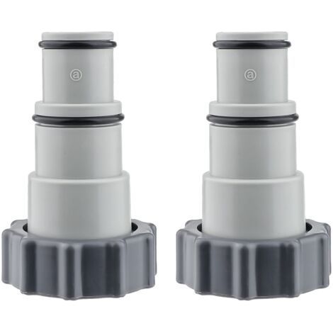 Adaptateur Tuyau Piscine 2 Pièce Raccord Piscine Adaptateurs Filetés Mâles pour Pompe de Vidange De Piscine, pour Tuyau de 1,5 Et 1,25" - Série A (1/5)