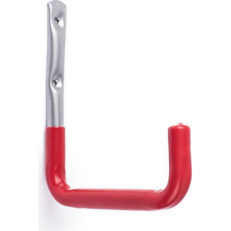 Gancho Multiusos Simple con Antideslizante Fabricado en Acero Acabado en Rojo Gran Capacidad de Carga Medidas 20200182 mm Sistema de Fijación Atornillado 1 Unidad -