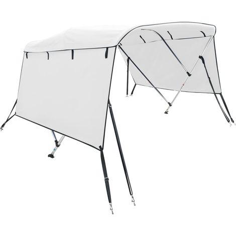 Toit bimini à 3 arceaux parois latérales 183x(185-198)x137 cm (1/5)
