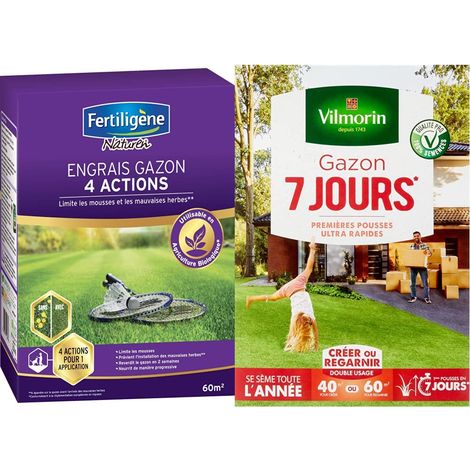 Engrais Gazon 4 Actions, 2,45kg, 60m² (1/5)
