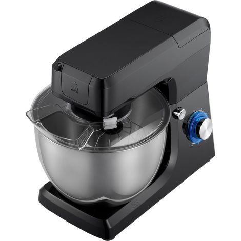 Robot de Cuisine Électrique 7,8 L, 1500W, 6+ Vitesses, Bol en Acier Inoxydable, avec Blender 1,5 L, pour Pâtisserie et, Noir (1/5)
