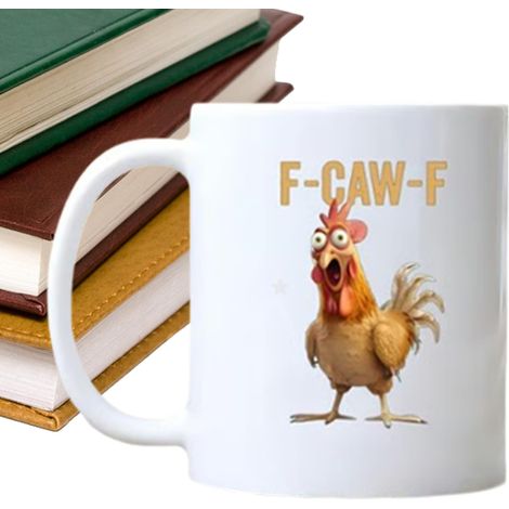 Mug À Thé Décor Poulet 325 Ml Thème Coq Tasse En Céramique Pour Boissons Tasse à Eau Poulet Pour Maison Bureau École Café Université Dortoir Salon Chambre Cuisine (1/5)