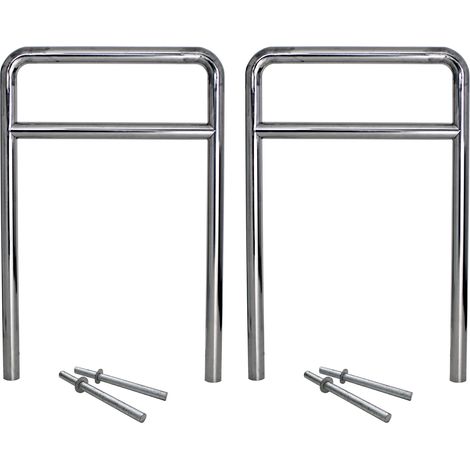 2 x Fahrradanlehnbügel 118 x 78 cm Edelstahl Ø 60 mm Einbetonieren Fahrradständer Parker Typ H (1/5)