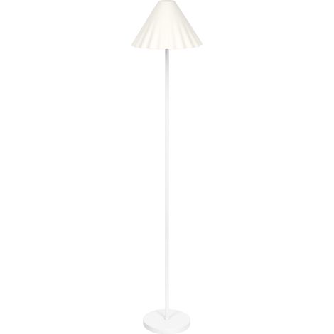 LEDVANCE blanc luminaire sur pied décoratif Pulp en métal et papier mâché, E27, dimmable, hauteur 1505 mm, abat-jour en matériau recyclé, durable grâce à une source lumineuse remplaçable, installation (1/4)