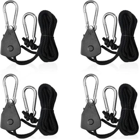 Tendeur De Corde À Cliquet - 1/8 Pouces - Pour Suspension De Spots - Lot De 4 (1/4)