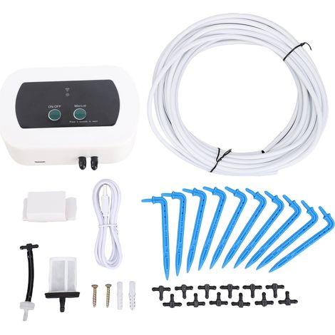 Système d'arrosage automatique BSV-IC203 Kit goutte-à-goutte WiFi 10 plantes débit 400ml/min écran LED étanche IP65 (1/5)