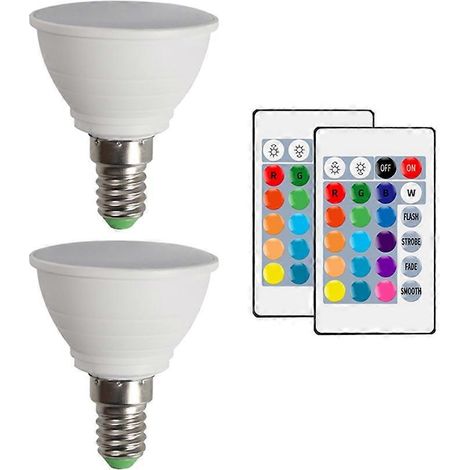 Ampoule LED E14 intelligente, projecteur de couleur, enseigne néon RGB avec contrôleur, éclairage dimmable, veilleuse - C (1/5)