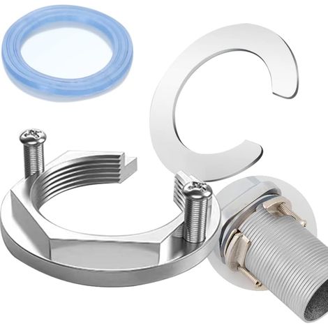 Kit de montaje para grifo, accesorios y herramienta de instalación, se adapta perfectamente al fregadero (plateado)
