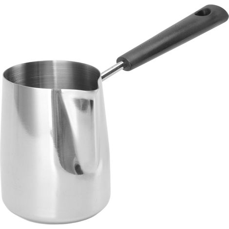 Kaffeekanne im Schuppendesign aus Edelstahl 304 mit langem Griff, hitzebeständig und ideal zum Aufschäumen von Milch zu Hause (350 ml). (1/5)