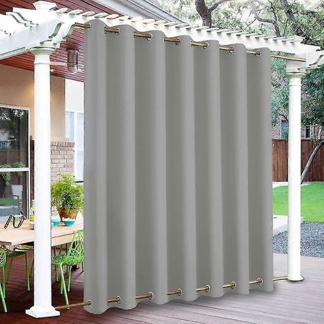 Rideaux d'extérieur imperméables et coupe-vent, compatibles avec pergola, jardin et gazebo, 100 pi x 84 pi, rideaux occultants thermiques pour terrasse et pelouse. (1/5)