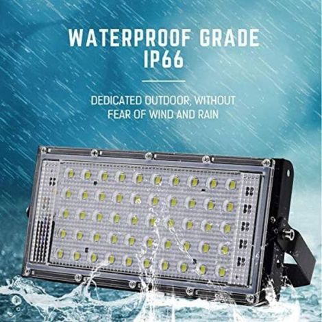 Projecteur LED - 50 W - 5000 lm - IP66 - Angle 120° - Pour Extérieur - Lot de 4 (1/5)