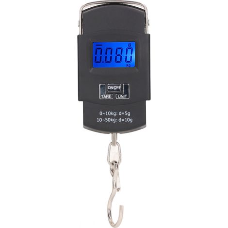 Digitale Gepäckwaage, 50 kg Tragkraft, tragbare Waage zum Einkaufen und Angeln (1/5)