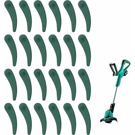 100 cuchillas de plástico de repuesto para cortacésped, cuchilla para bordeadora, cuchillas de plástico para bordeadoras Bosch Art 23-18 Li Art 26-18 (1/5)