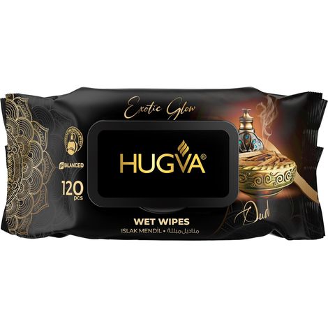 Hugva - Exotic Glow Luxus-Feuchttücher 120 Stück.