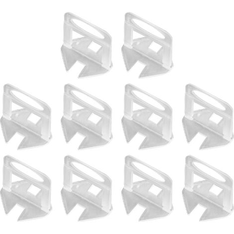 Kit de 300 cales de nivellement pour carrelage mural et au sol, avec entretoises et base transparente de 2,5 mm. (1/5)