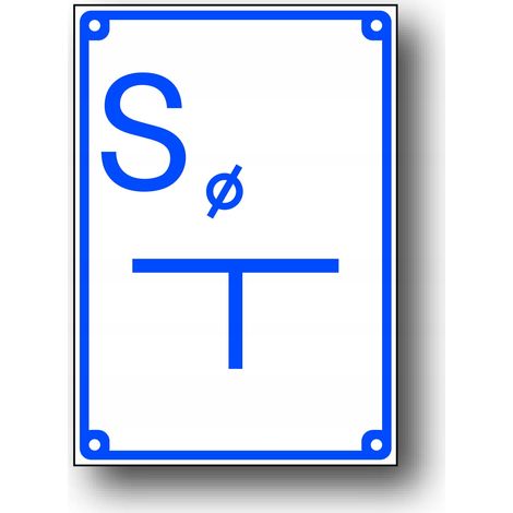 S - Placa de orientación de 140x200 mm PARA la válvula de drenaje - señal de drenaje S