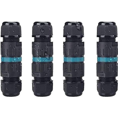 Wasserdichter Kabelverbinder, Erdungskabelanschlusshülse, 3-adriger Kabelanschluss, geeignet für Durchmesser von 5 bis 9 mm². (1/5)