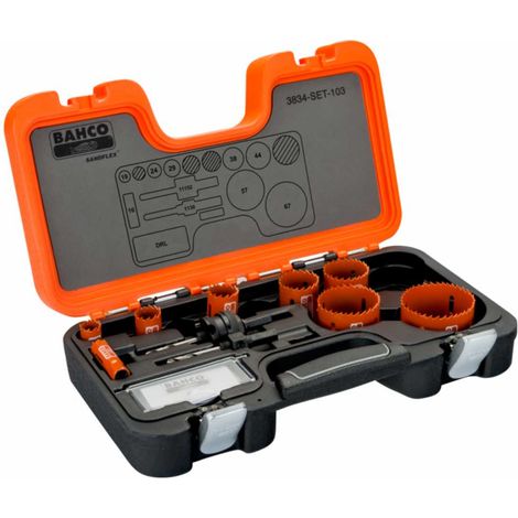 Bimetall-Lochsägen-Satz Sandflex 16-67 mm (11 Stk.) - BAHCO 3834-set-103 (1/3)