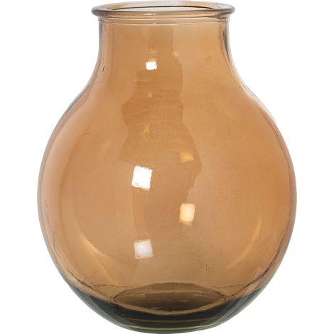 Vase recyceltes Glas 36 cm braun ° 29 x 36 cm Mund: ° 12,5 cmpour Alle Stile, um dem Haus eine Berührung zu verleihen (1/4)