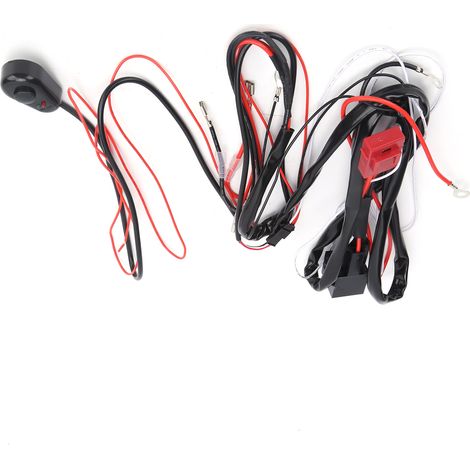 Faisceau de câblage pour 2 projecteurs LED 12V, relais 40A, porte-fusible en ligne, universel auto quad SSV (1/5)
