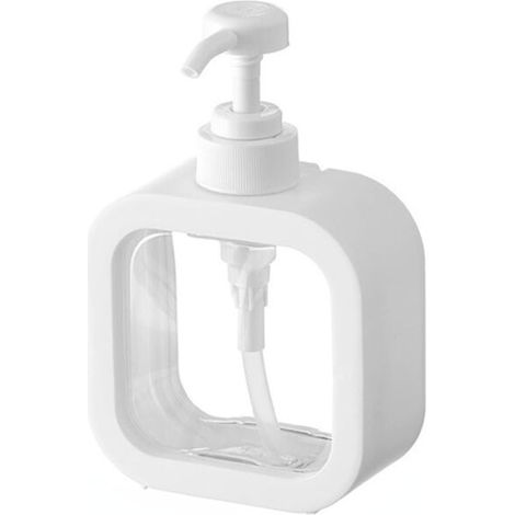 Distributeur de savon transparent avec pompe, distributeur de savon pour les mains en plastique de 500 ml, bouteille de savon rechargeable, adapté au comptoir d'évier de cuisine (1/5)