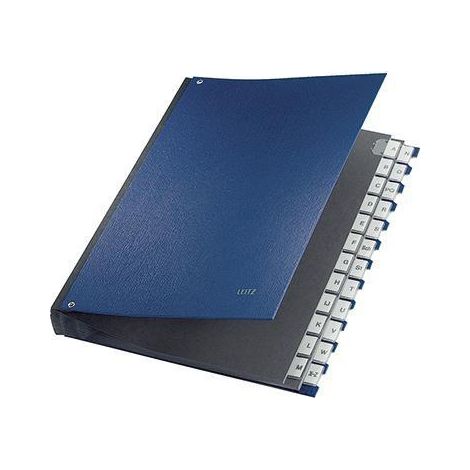 Leitz Pultordner 59240035 DIN A4 A-Z 24Fächer Graupappe blau (1/3)