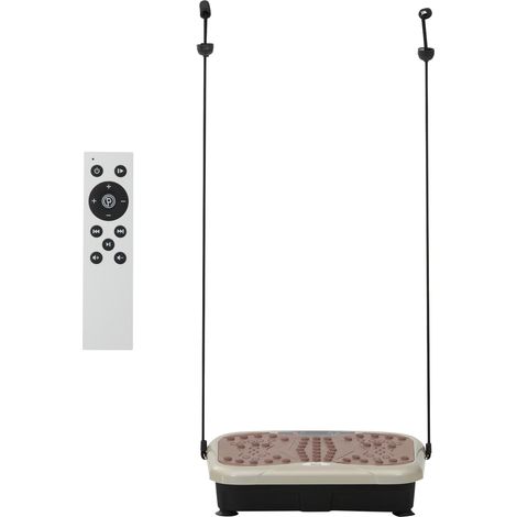 Plateforme vibrante, appareil de vibration, coach de fitness, écran LED, haut-parleur USB, bandes élastiques, télécommande (1/5)
