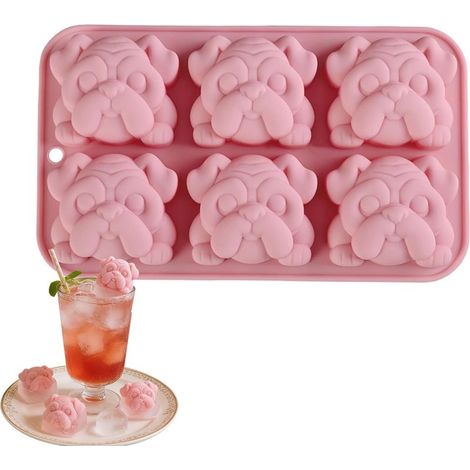 à glaçons en silicone forme de chien – mignonne et amusante (1/5)