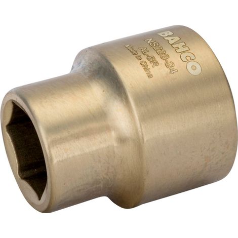 Bahco 1-Steckschlüssel-Einsätze aus Aluminiumbronze mit 24-mm-Sechskantprofil, funkenfrei (1/4)